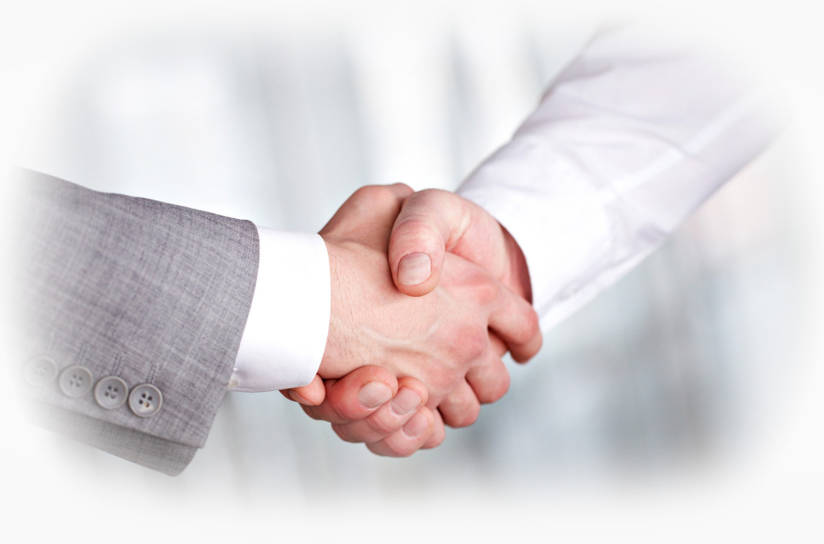 two local Cincinnati businessmen shaking hands